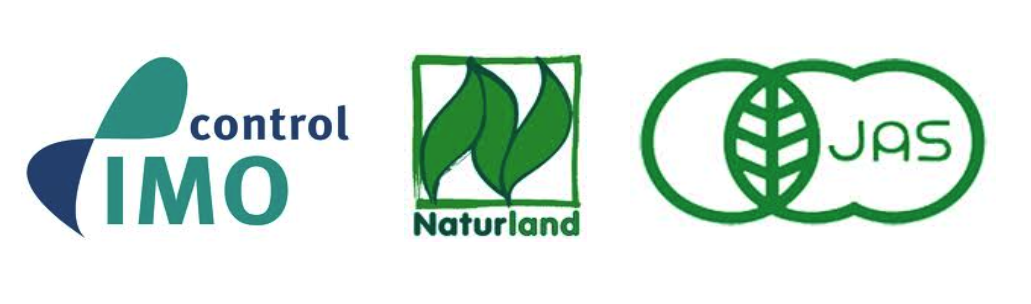 Logotipos de control de calidade que ten o café ecolóxico de Cafés Saboraa