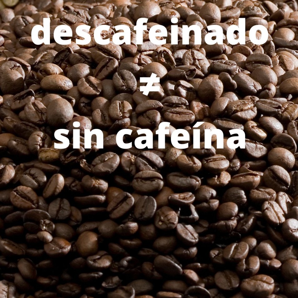 No es lo mismo café sin cafeína que café descafeinado