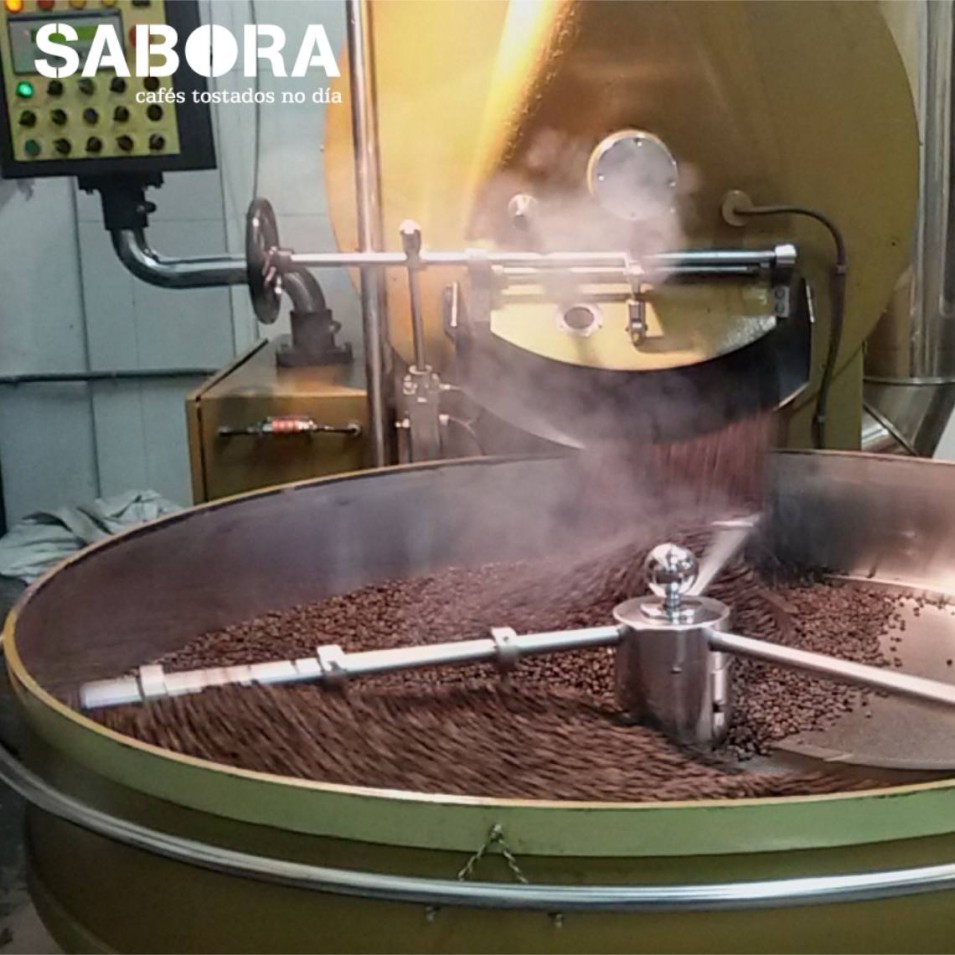 Enfriado de café en tostadero de Sabora